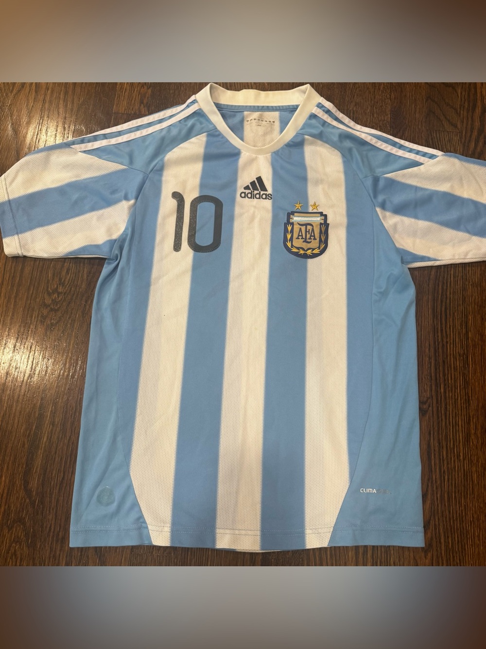 Adidas Argentina Sz M Lionel Messi Home Jersey 2010 FIFA World Cup #10 - Futbol